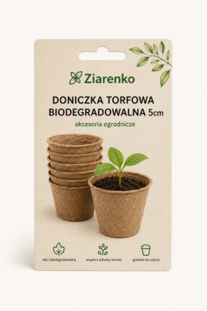 Doniczka Torfowa biodegradowalna 5cmx6cmx8cm
