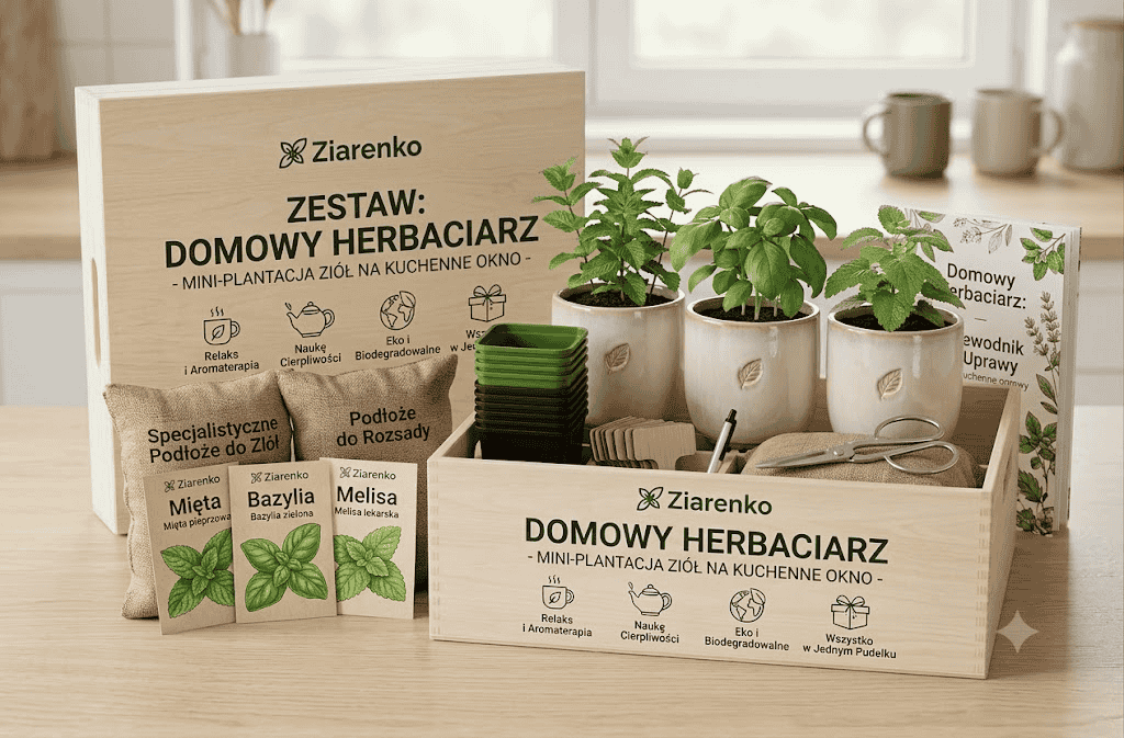 Zestaw "Domowy Herbaciarz" – Świeże Zioła do Twojego Kubka